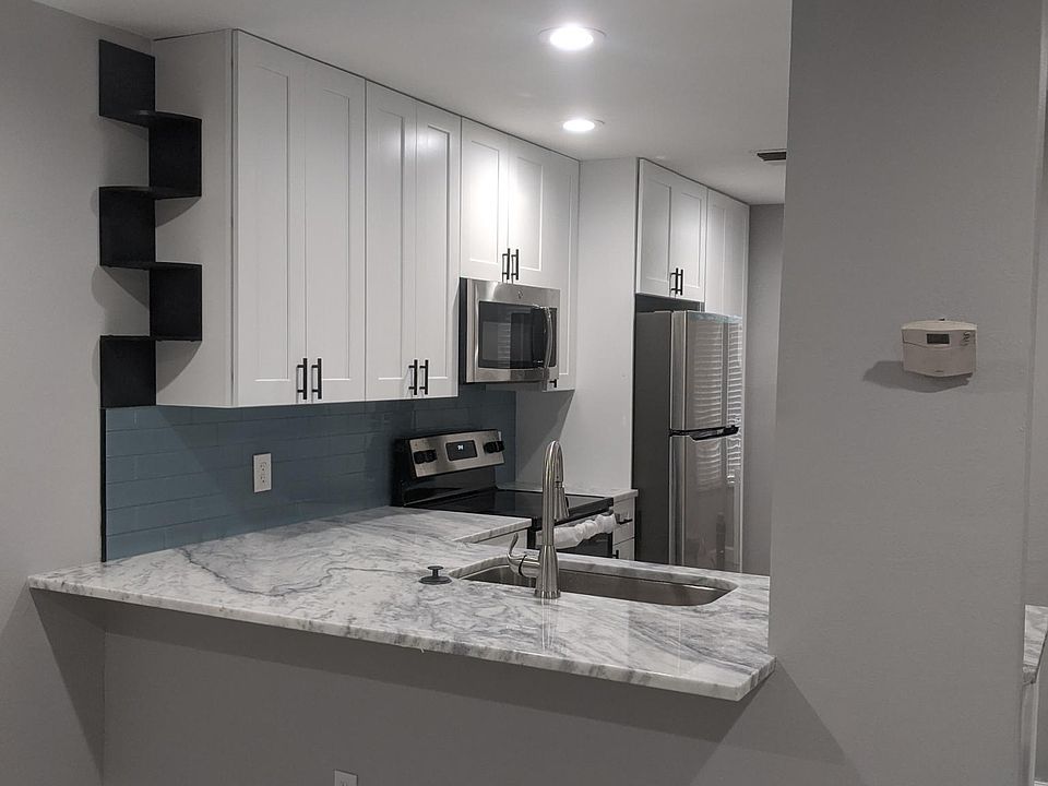 Looking from living room to kitchen