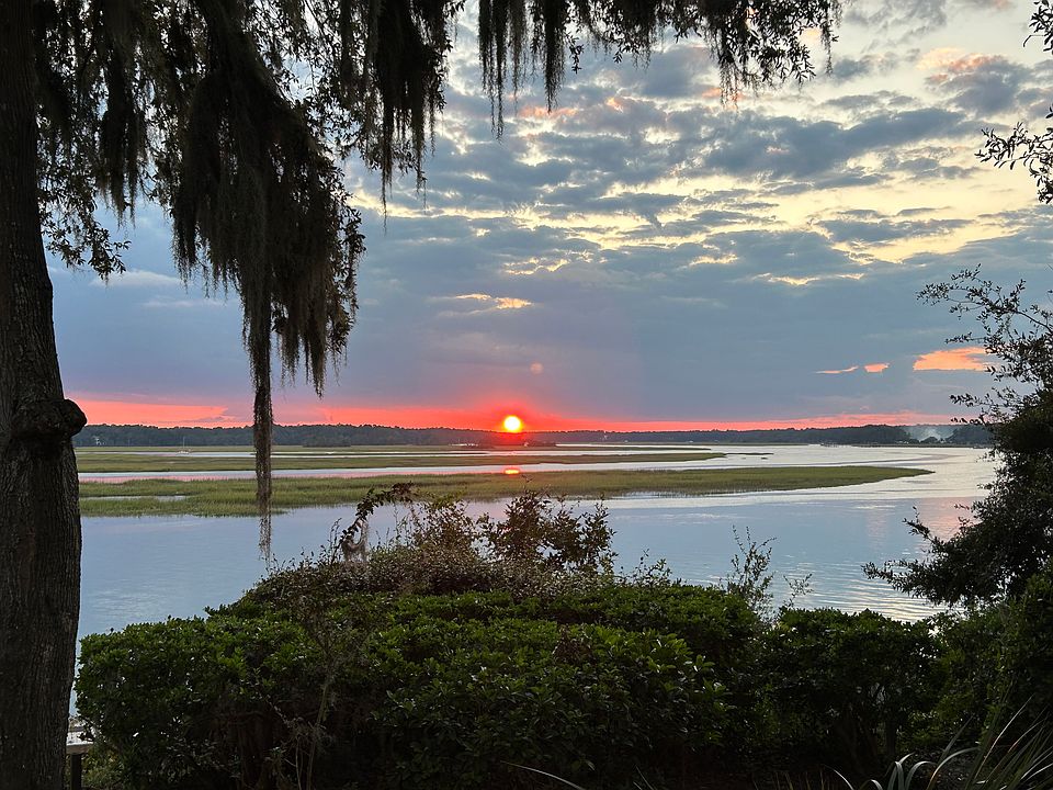 Sunset on the deck at the house