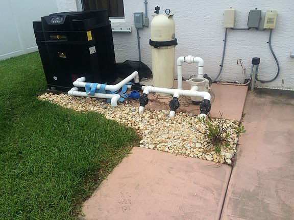 pool heater and filter