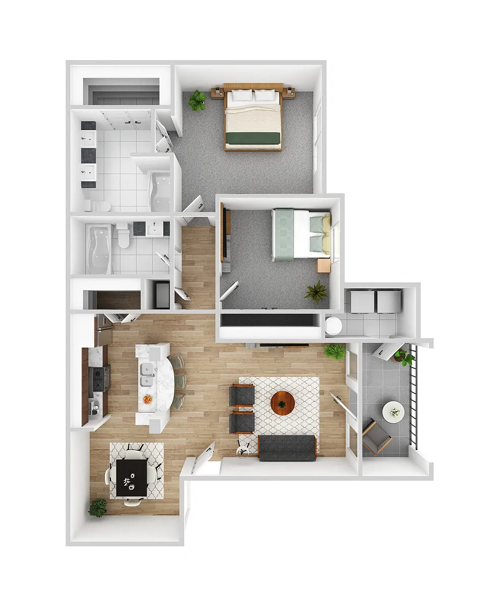 Floor plan B1 Renovated