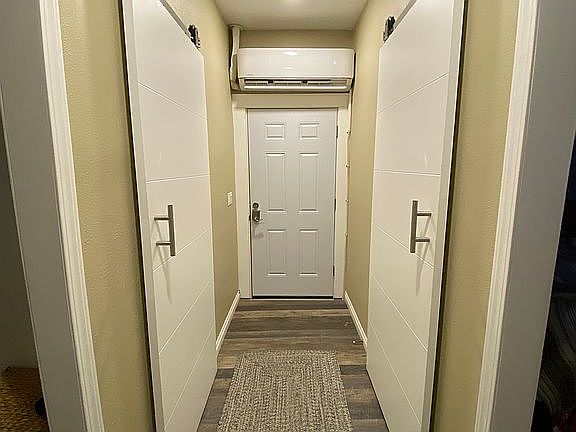 Front door with mini-split