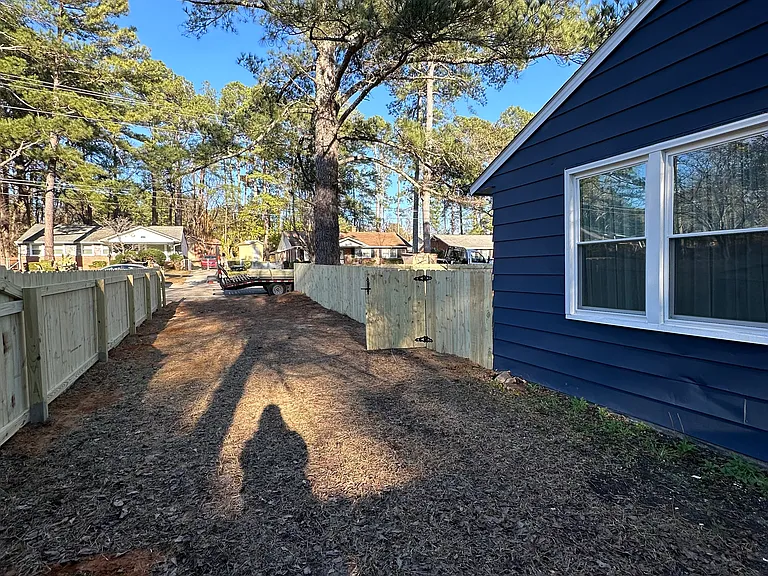 back of driveway