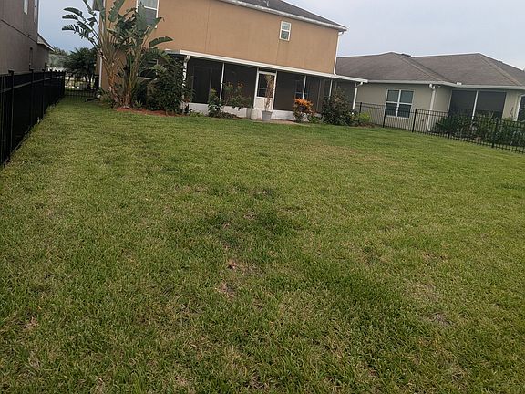 Large fenced backyard