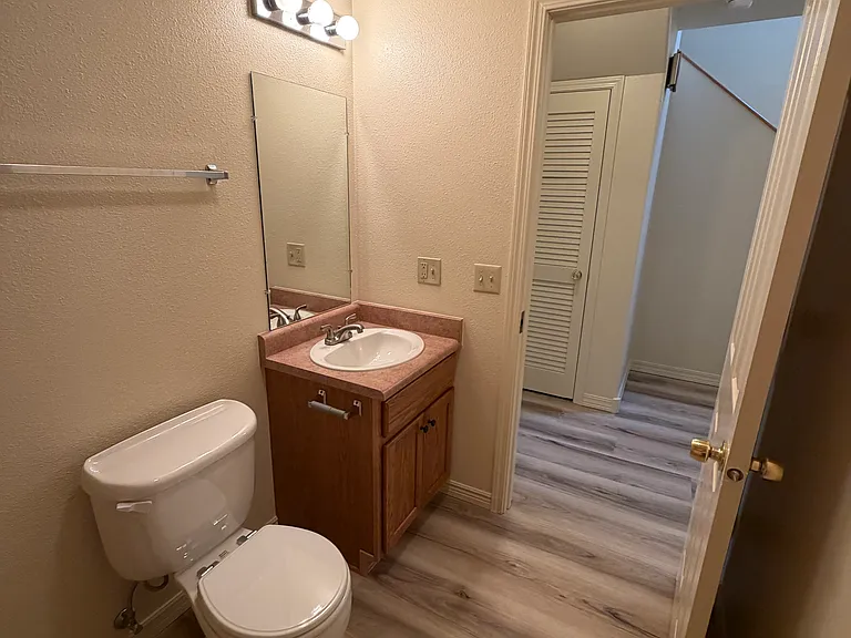 Laundry room and half bath.