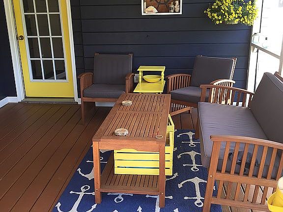 inside screened porch