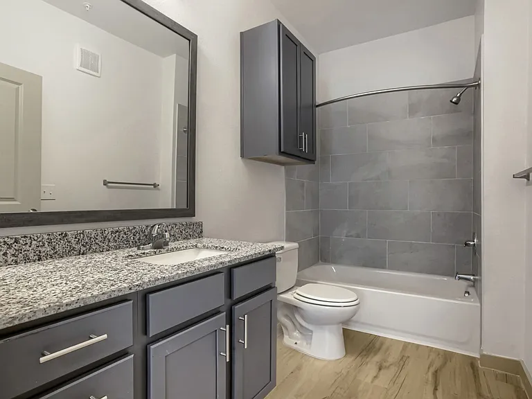bathroom with tub/shower combo