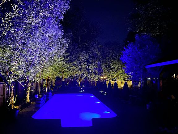 Pool with LED lighting 