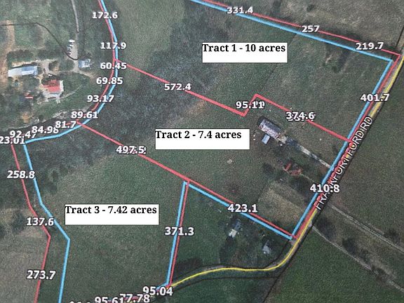 3475 Frankfort Ford Rd. 3 Tracts PLAT