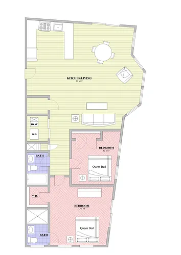 Floor plan 2 Bed | 2 Bath