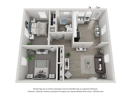 Floor plan Two Bedroom