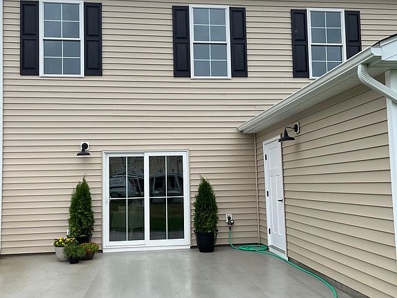 Back patio with attached shed