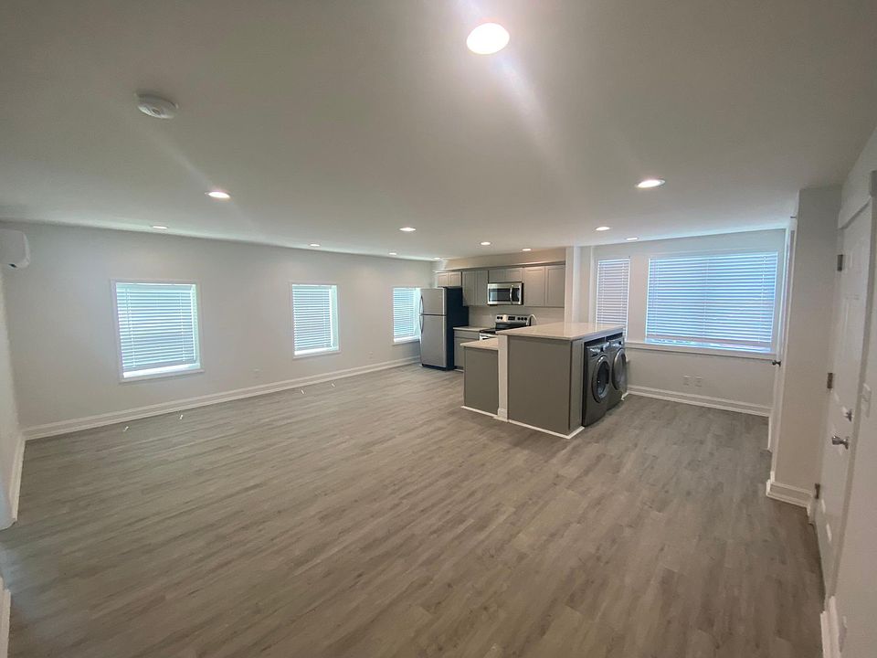 Kitchen and office space from the living room