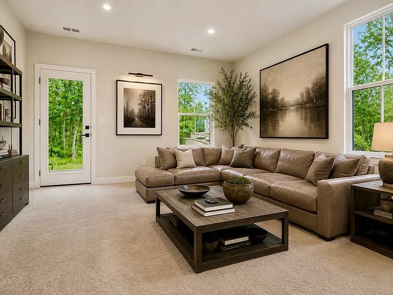 Family Room Virtually Staged