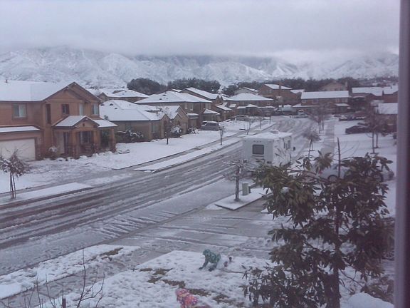 View from 2nd floor front window over looking street