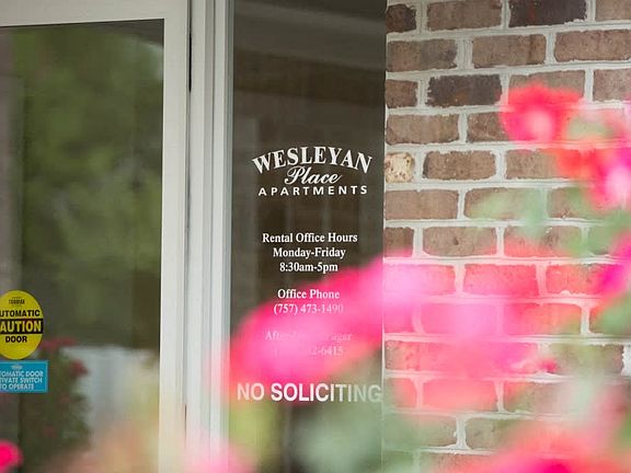 Wesleyan Place Senior Apartments front door