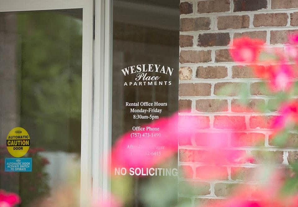 Wesleyan Place Senior Apartments front door