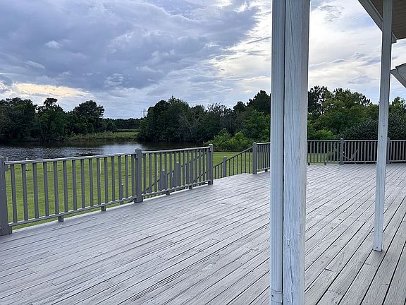 Back deck and pond
