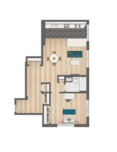 Floor plan One Bedroom