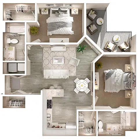 Floor plan B2 Balcony Corner