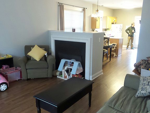 Open floor plan, hardwoods throughout main lliving space