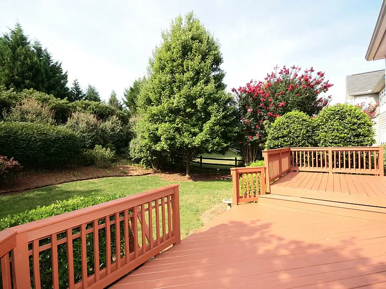 Fenced private yard