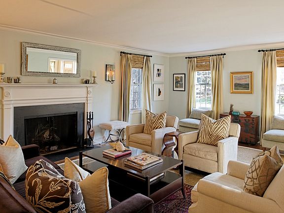 Elegant Living Room with Fireplace