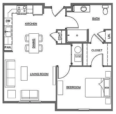 Floor plan 1 Bedroom