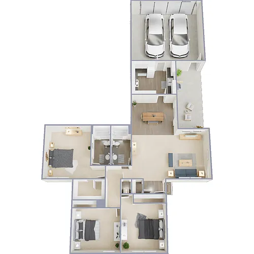Floor plan Park City Ranchos - 3 Bed 2 Bath