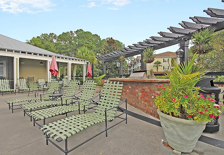 "The Battery" club house pool and grill area