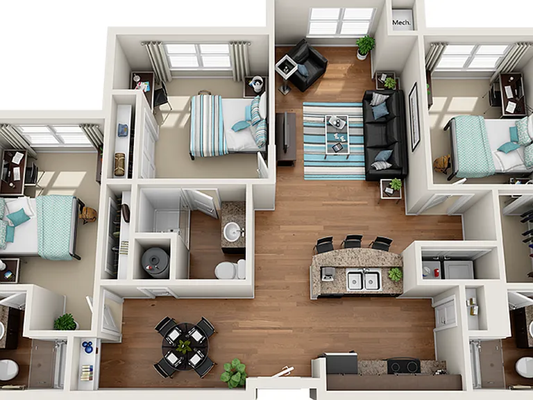 3x3- FLATS AT CARRS HILL ATHENS - FACH
