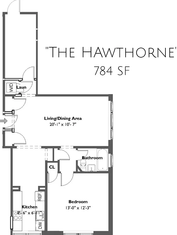 1 bed, 785 sqft, $2,550 — Photo 1