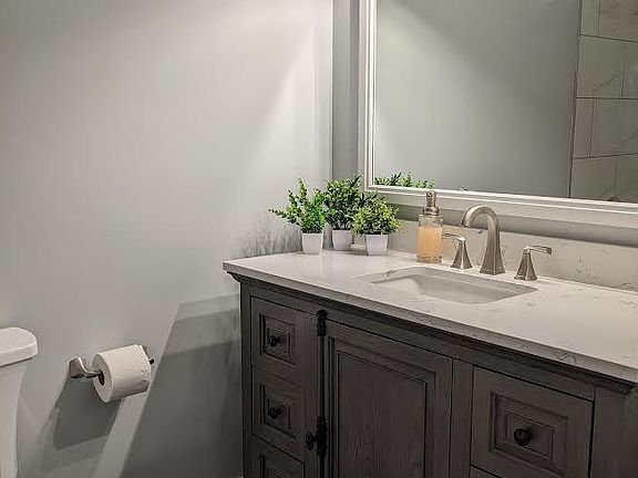 Newly Finished Bathroom. Not in photo: Large Soaker Tub