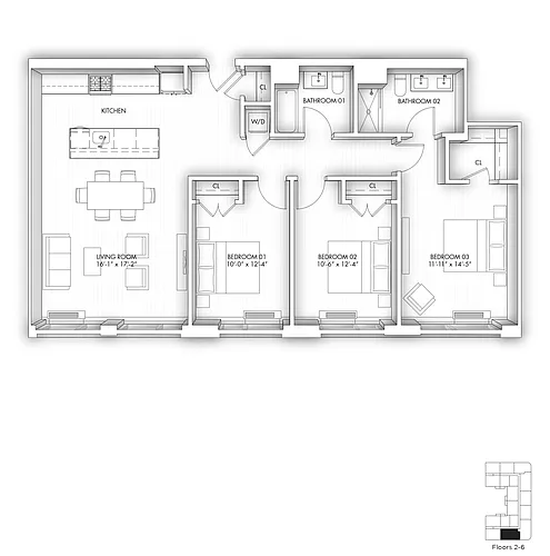 Floor plan 204-604