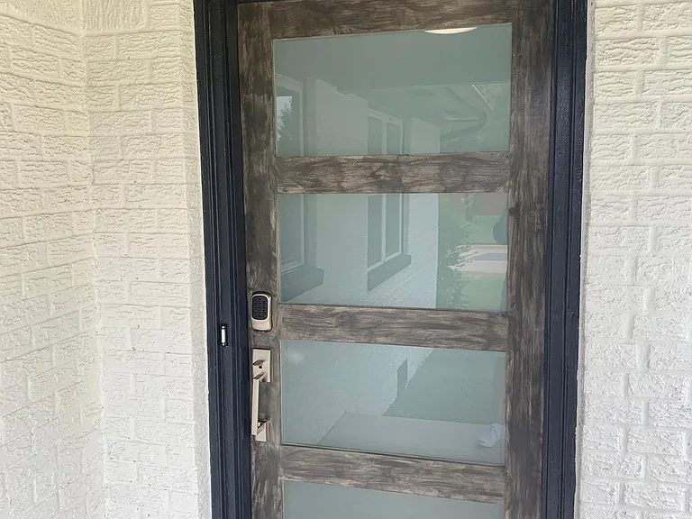 DECOR GLASS ENTRY DOOR WITH SMART KEYPAD