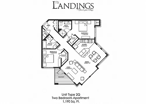 Floor plan Two Bedroom Q
