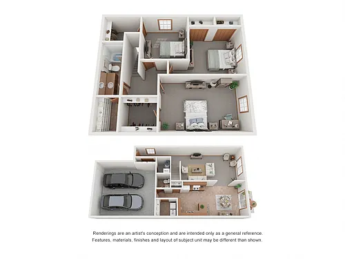 Floor plan 3 Bed | 1.5 Bath 2-Story + Basement