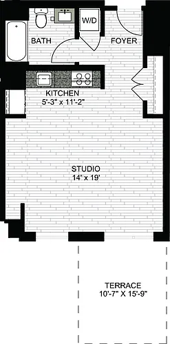 Floor plan Studio A