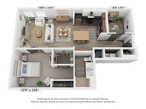 Floor plan 1X1 F