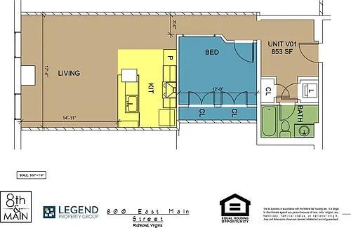 Floor plan 8th and Main Vault Level V05