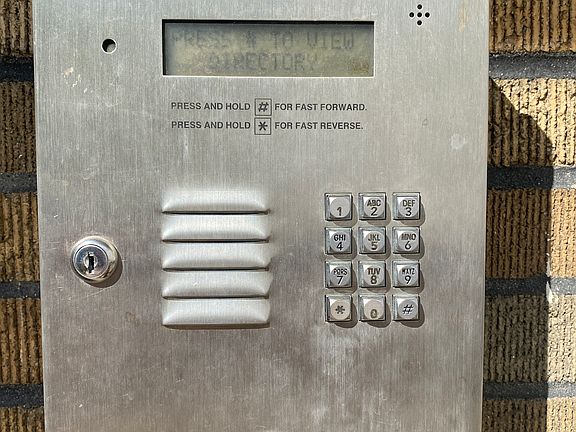 Safety feature - access code available only for residents