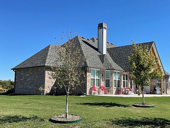 Large patio, partly covered.