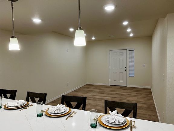 View from kitchen to 12' x 16' Living Room