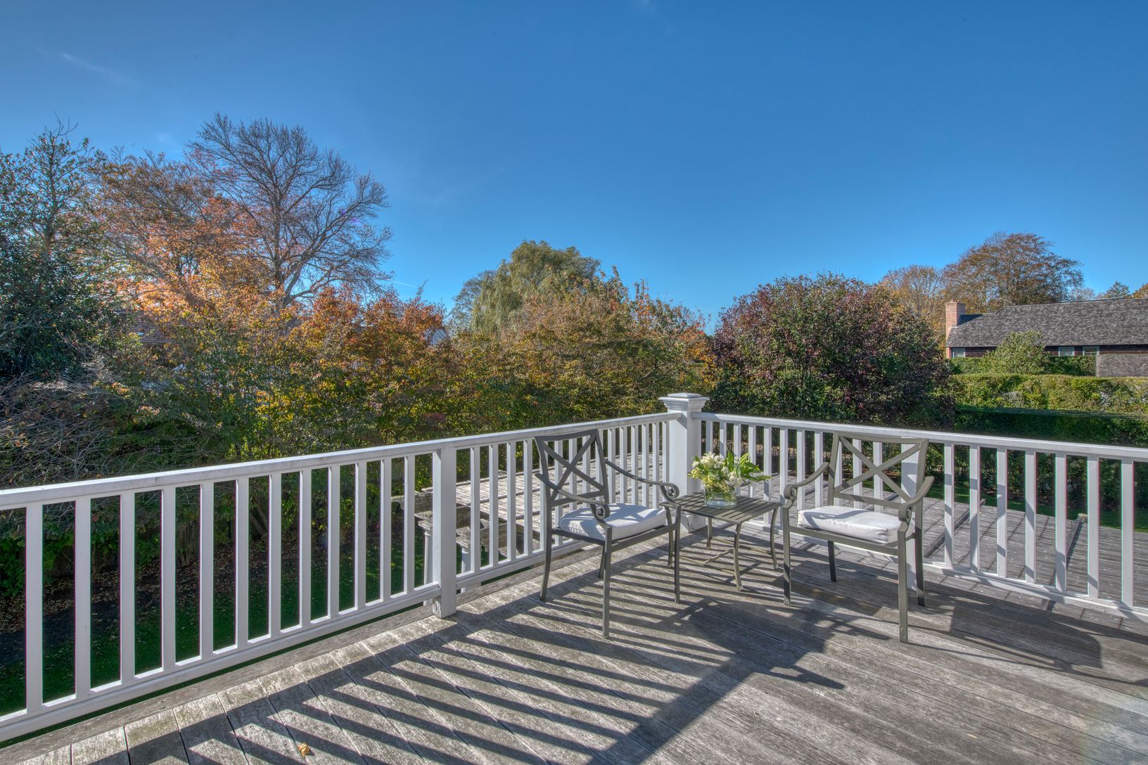  Deck overlooking pool and yard