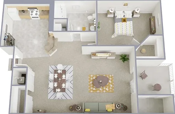 LAR 1 BR Floor Plan LAR 1 BR Floor Plan