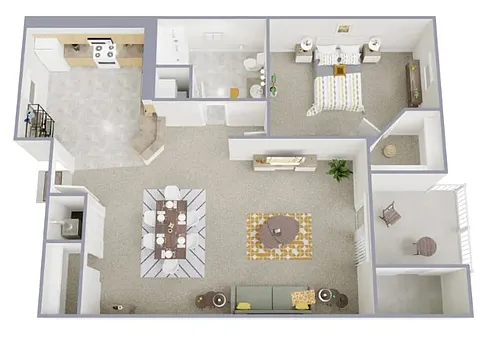 Floor plan 1 Bedroom 1 Bath