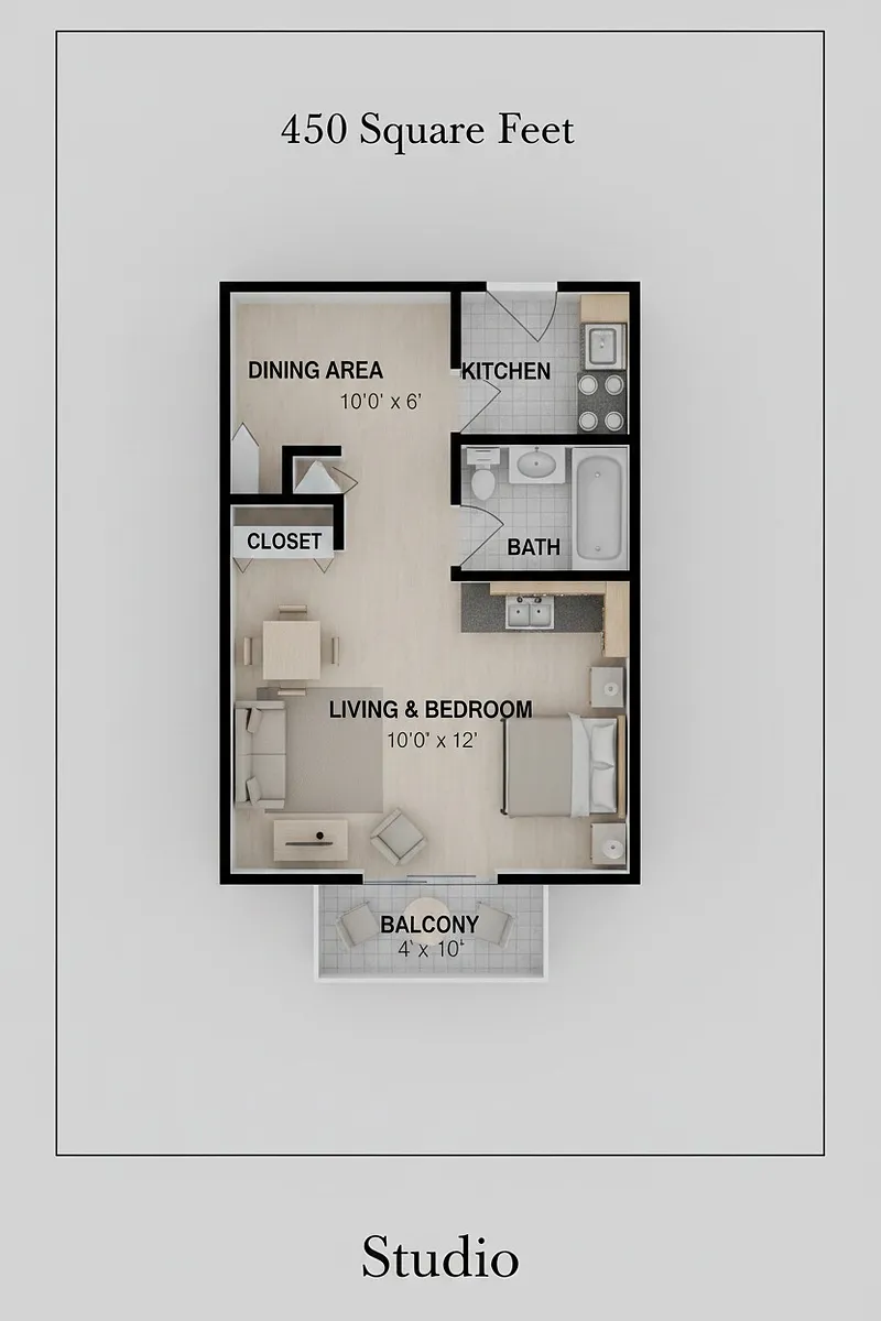 Floor plan Studio Apartment