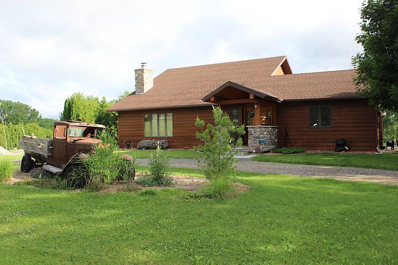 Rustic home and landscaping.