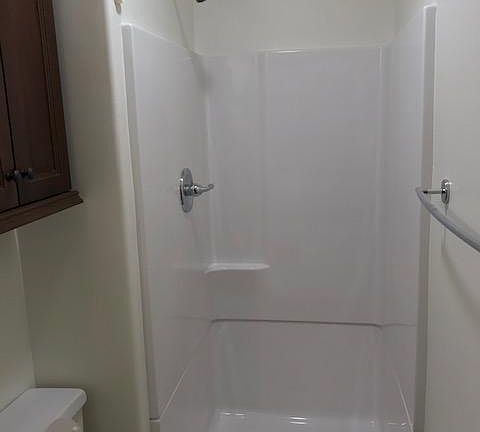 New oversized shower unit.
