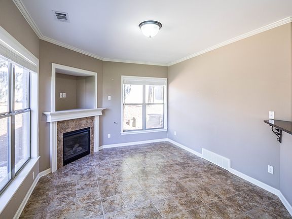 Hearth room with fireplace