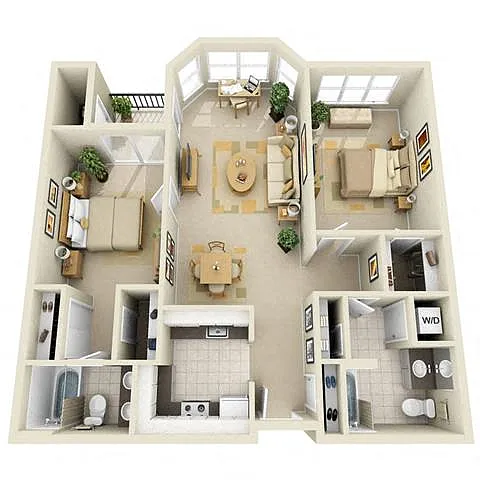 Floor plan Mid 2BR B